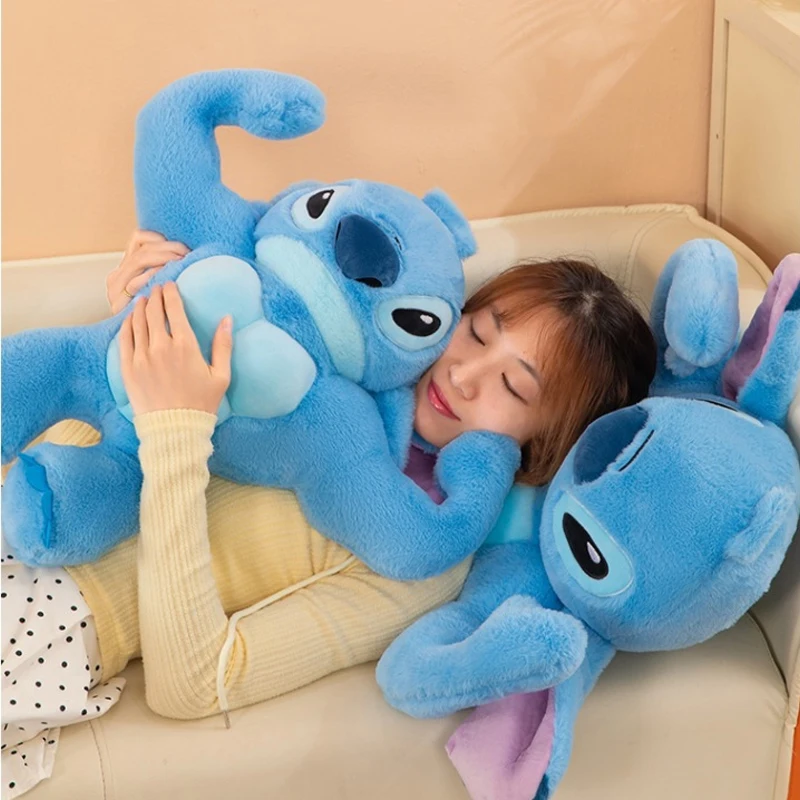 40/70cm Disney Lilo and Stitch Kawaii Muscle Plush Toys Cartoon Plushie Anime Stich Dolls Pillow Stuffed Kids Birthday Xmas Gift