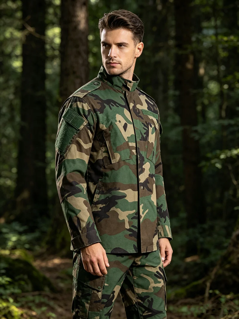 Waterproof Windproof Camouflage Tactical Suit Breathable Military Style Outdoor CS Hunting Mountaineering Training Uniform