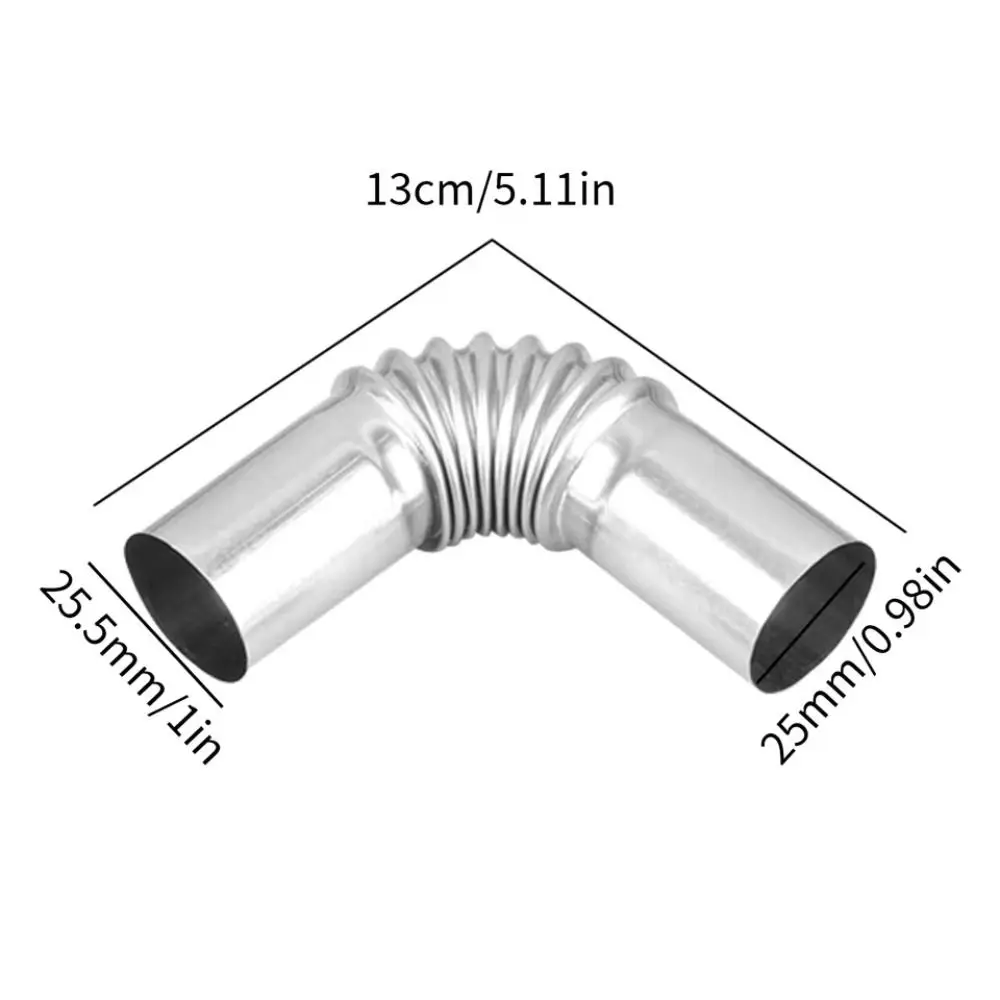 Practical 25mm With Clamps Exhaust Pipe Tube Car Accessories Elbow Connector Diesel Heater For Eberspacher Webasto