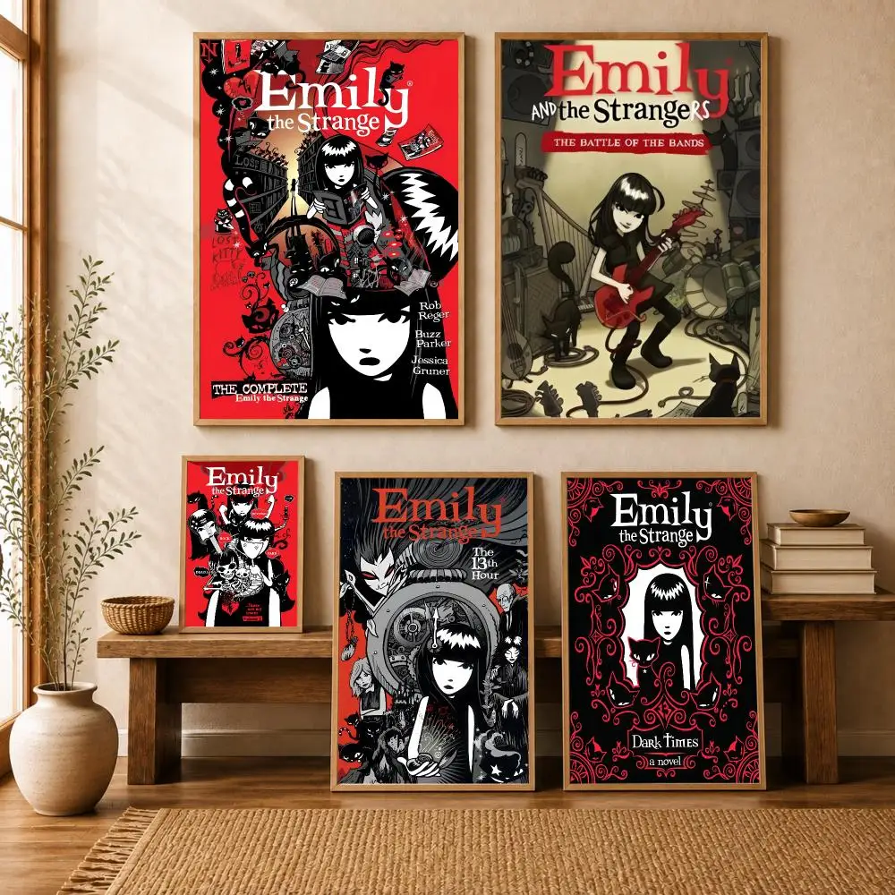 E-Emily the S-Strange Cartoon Poster Modern Home Living Bedroom Bar Hallway Waterproof Wall Art Aesthetic Decor