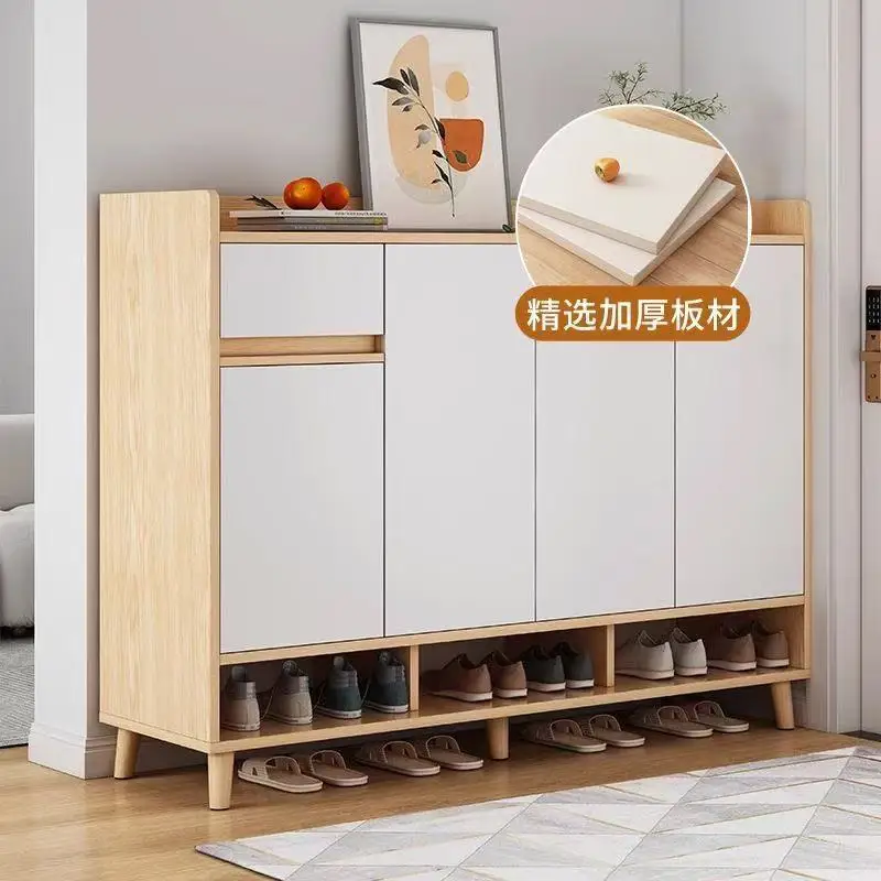 خزانة الأحذية مدخل المدخل خزانة المدخل خزانة تخزين متعددة الطبقات شرفة منزلية بسيطة رف أرضي جميل