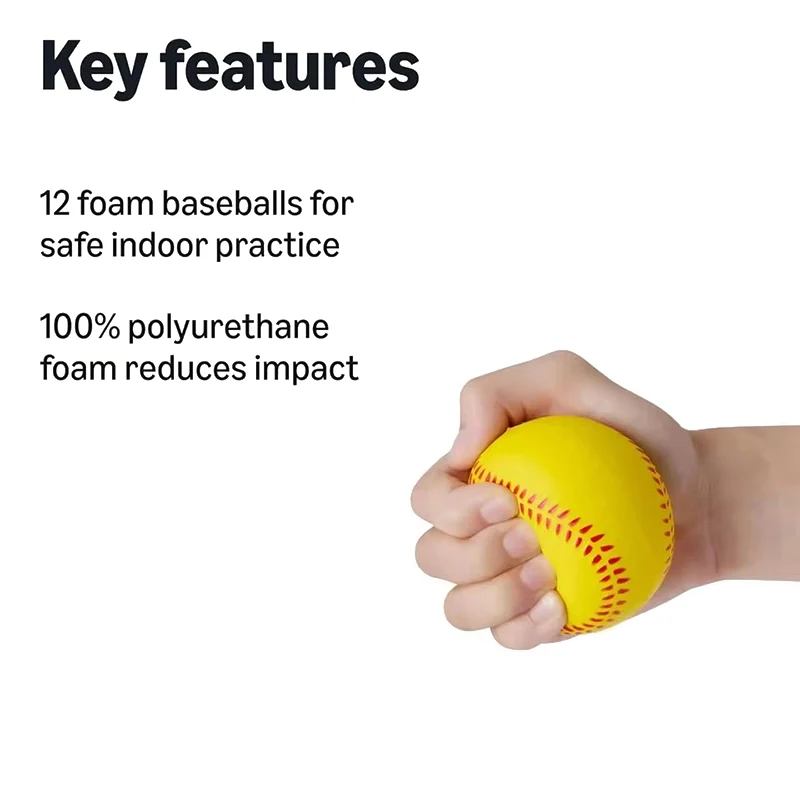 Soft Baseball Stitched Training Softball Lightweight Practice Ball For Kids Beginner Indoor Outdoor Batting Fielding Sport
