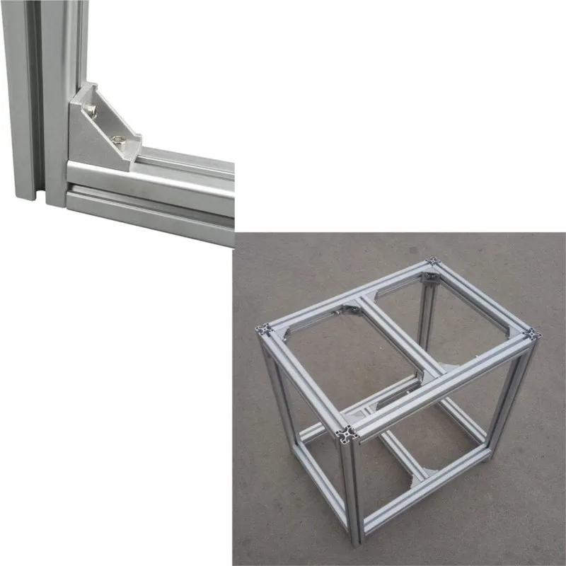2020 Silver/Black Aluminum Profile Connector Set for MGN 3D Printer 20 Series Aluminum Extrusions Profiles Frame with 6mm Slot