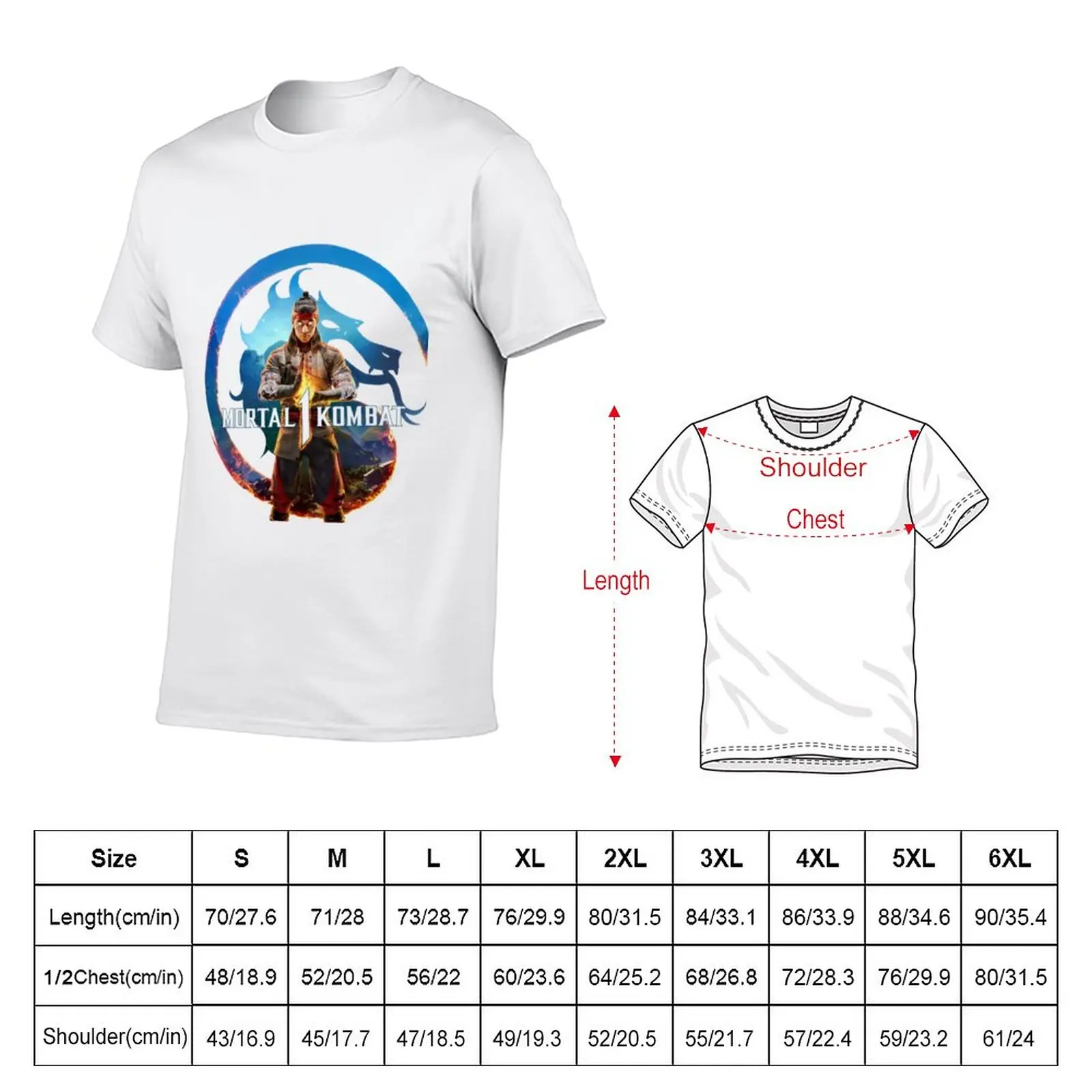 New mortal kombat 1 promo T-Shirt Tee shirt Anime t-shirt mens plain t shirts