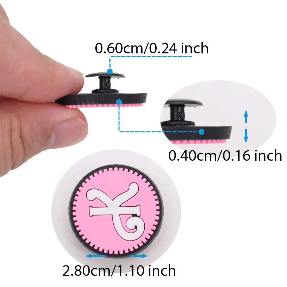 سحر الأحذية البلاستيكية للأطفال ، خاتم فراشة وردي ، نجمة ، إكسسوارات أحمر شفاه على شكل قلب ، ديكور حذاء صندل ، هدية عيد الميلاد ، تخفيضات كبيرة ، 1 روض #2