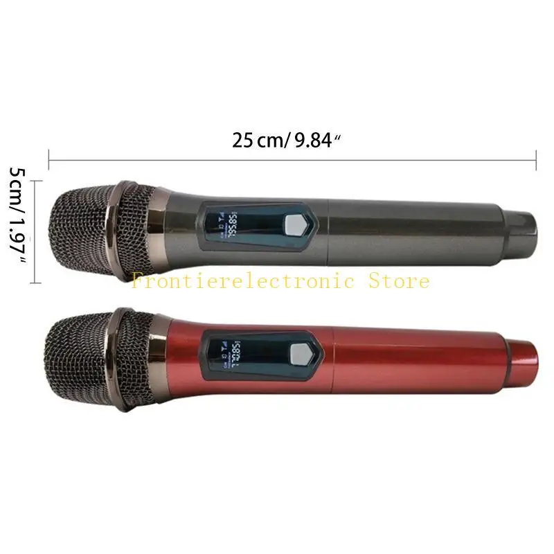 G8DB ワイヤレスマイクシステム UHF 周波数 2 つのダイナミックマイク付き 強力な干渉防止マイク 2 チャンネル