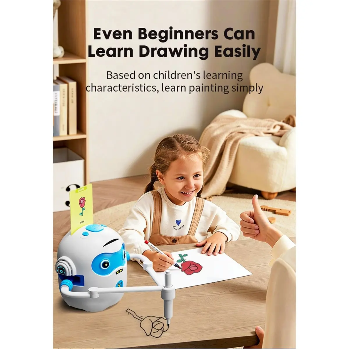 (A99Z] Drawing Robot for Kids Interactive Educational Drawing Machine Magic Painting Robot Gift for Boys Girls