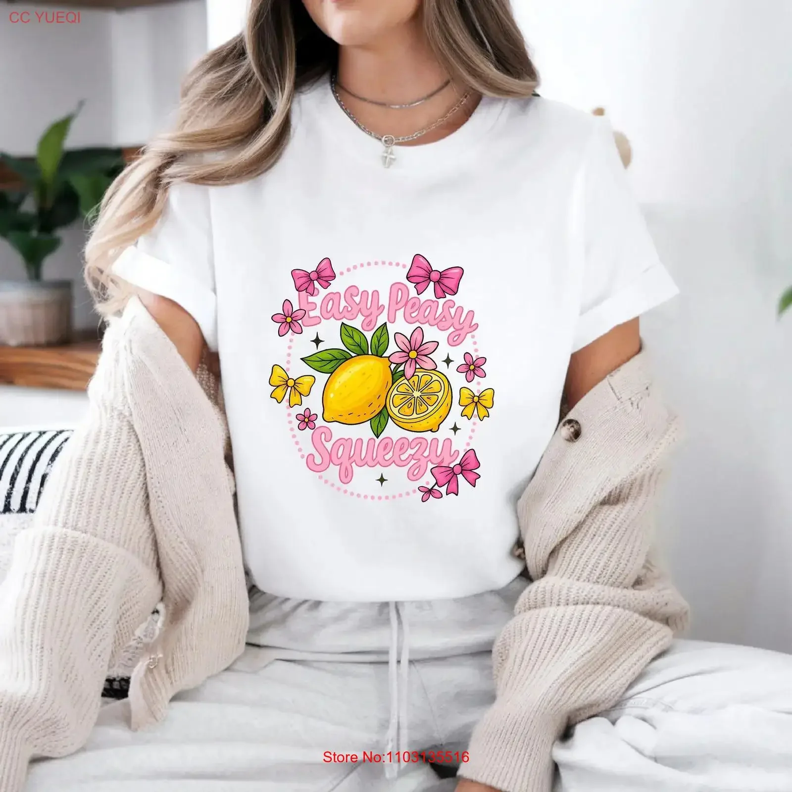 Camiseta Easy Peasy Lemon Squeezy, estilo preppy, verão, divertida, coquette, retrô, vintage, lavada, masculina, elástica, macia, estilosa, com estampa gráfica.