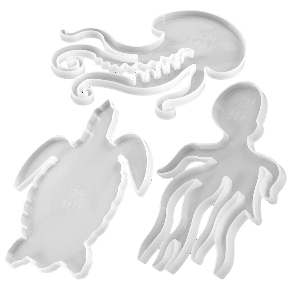 

3Pcs Silicone Marine Animal Molds Flexible Durable DIY Epoxy Casting Mold Resin Craft Supplies Resin Mould Silicone Epoxy Molds
