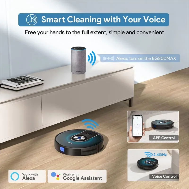 STLF GJ Mini Robot Vacuum, Self-Cleaning Mop Wet & Dry Functions for Hotel & Garage EU Market