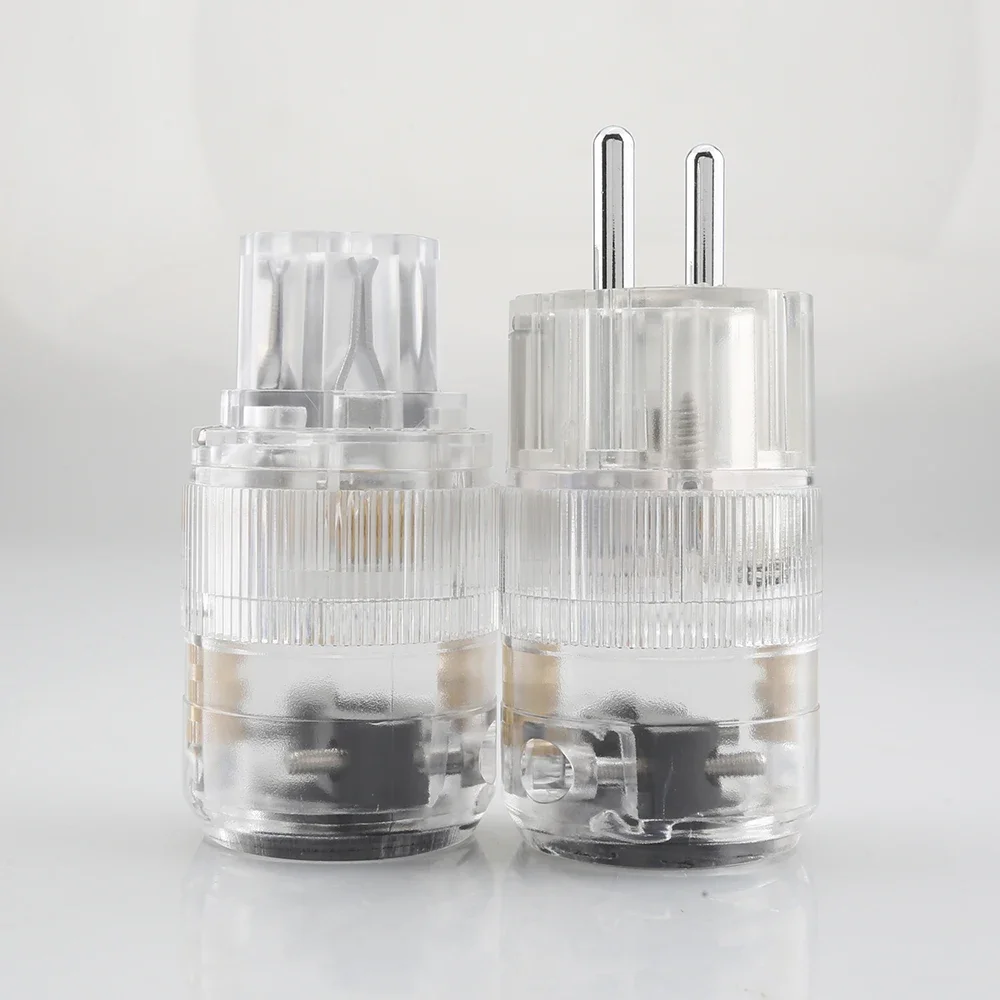 ใหม่ Audiocrast TE TC โรเดียมชุบเสียงเกรด Schuko Power Connector ปลั๊กไฟ AC ปลั๊กไฟหญิงโรเดียมชุบ