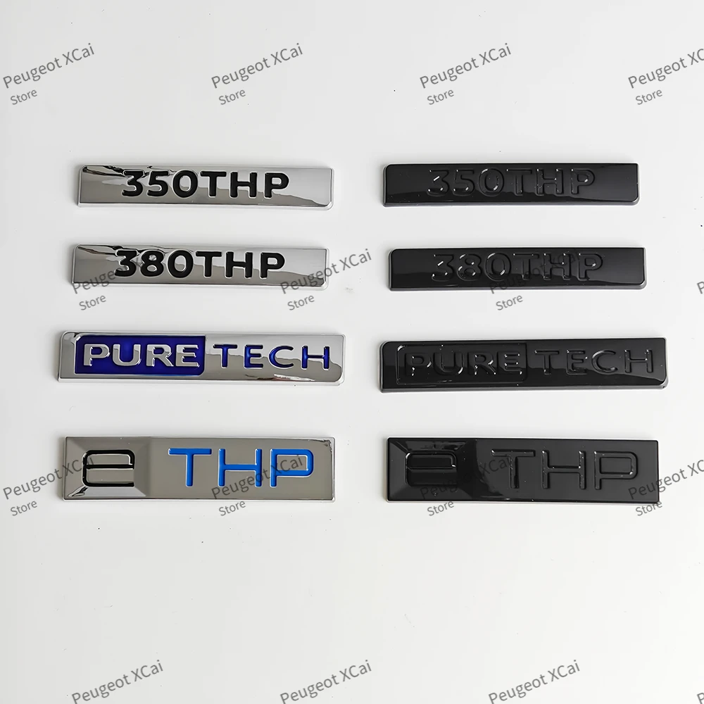 

3D ABS 350THP 380THP e THP Car Trunk Rear Self-stick Emblem for Peugeot 308 408 2008 3008 407 207 4007 4008 5008 car accessories