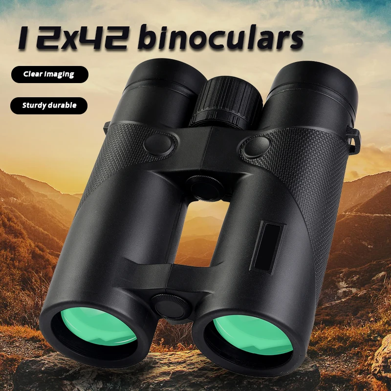 Professional Binoculars 12x42 BAK4 Prism High Power Waterproof Portable Hunting Telescope Scope Suitable For Sports Life Camping