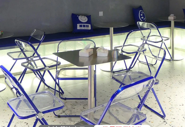 

Industrial wind Stainless steel tables and chairs Internet celebrity bakery coffee shop milk tea