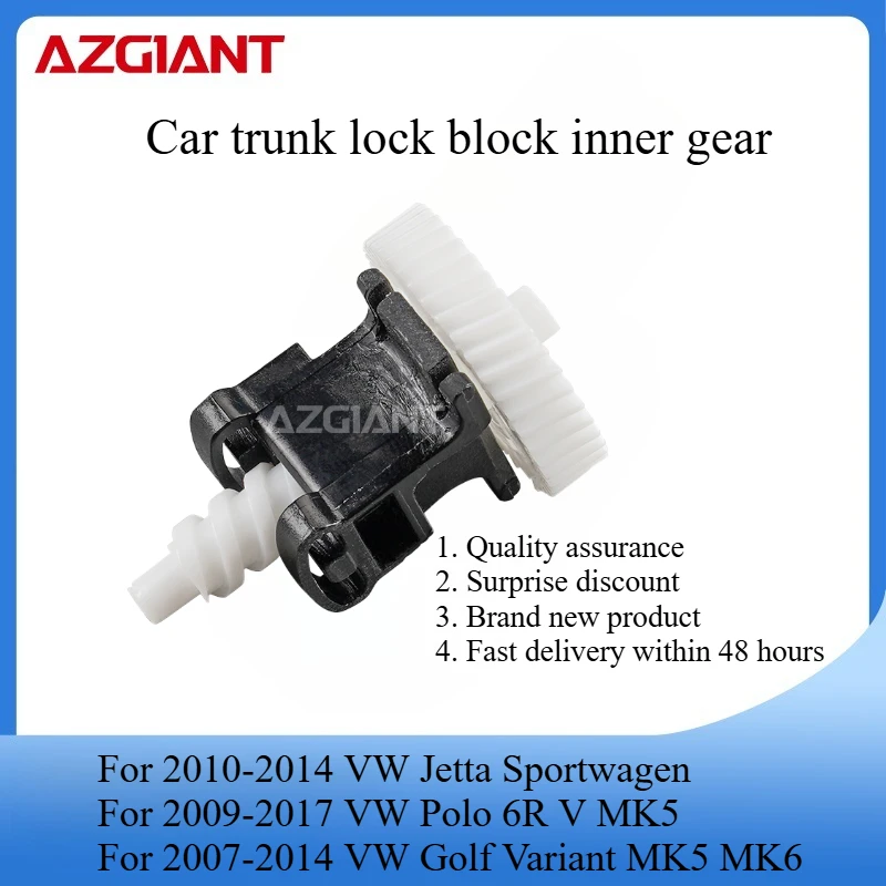 

AZGIANT Car trunk lock block motor internal gear for 2010-2014 VW Jetta Sportwagen/Polo 6R V MK5 2009-2017 New replacement parts