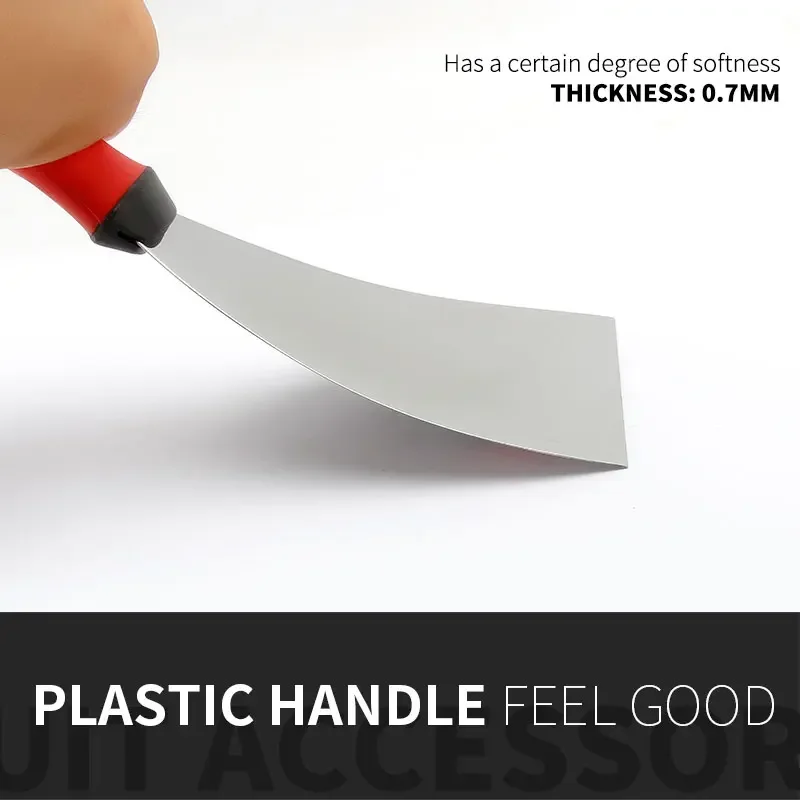 2 ชิ้นสแตนเลสสตีล Putty Knife มีดฉาบผนังเครื่องมือพลาสติก Handle Scraper ใบมีด Soft Grip Scraper สีเครื่องมือ