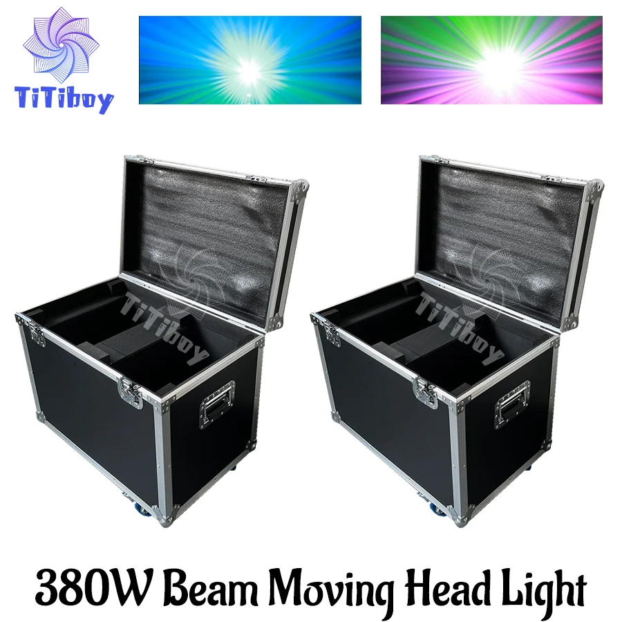 

No Tax 2Pcs Flycases For 380w beam light bar wedding banquet gobo rotating spot light live room restaurant moving head light