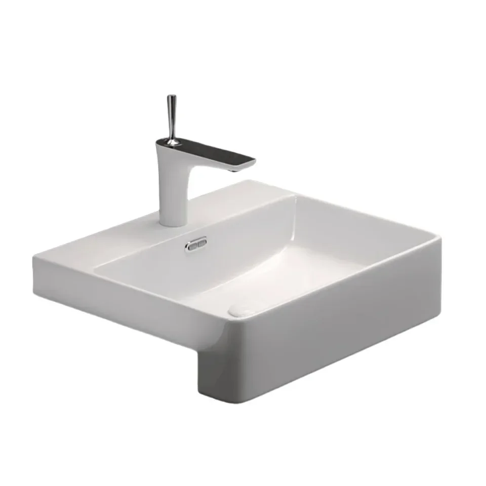 

Semi-embedded countertop basin Hotel semi-hanging countertop basin, ceramic basin Bathroom wash