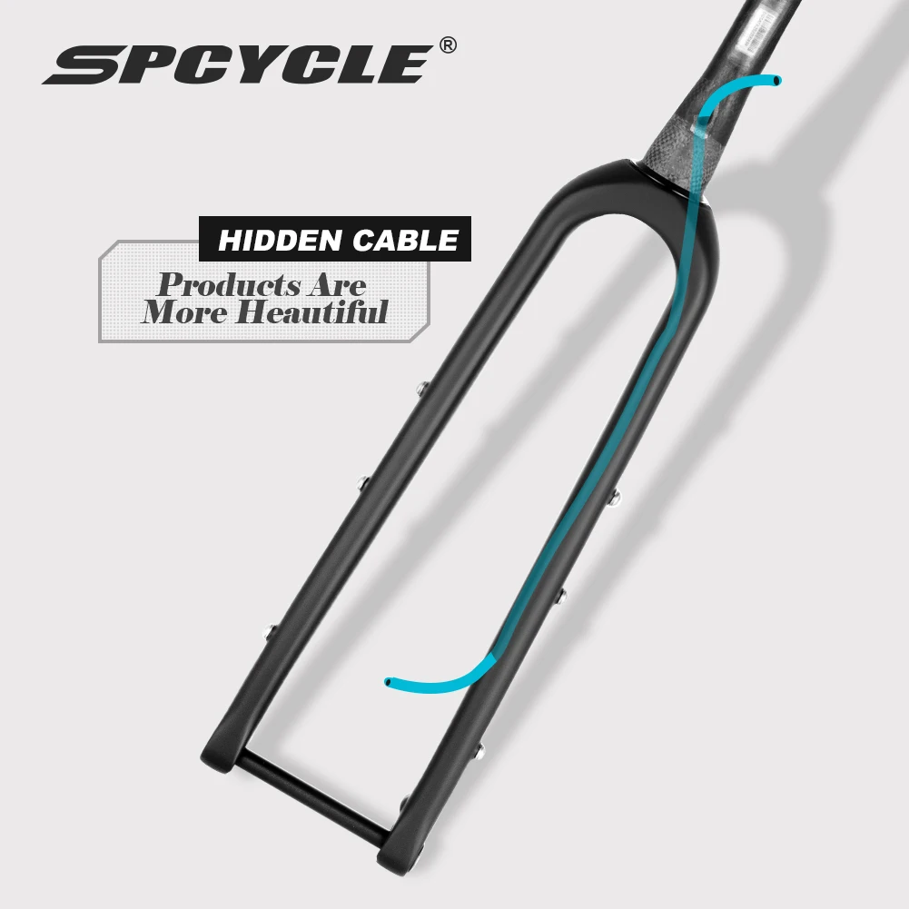 Spcycle T1000 Carbon Gravel Bike Fork Tapered Hidden Cable 700x47C Disc Brake Gravel Bicycle Carbon Forks