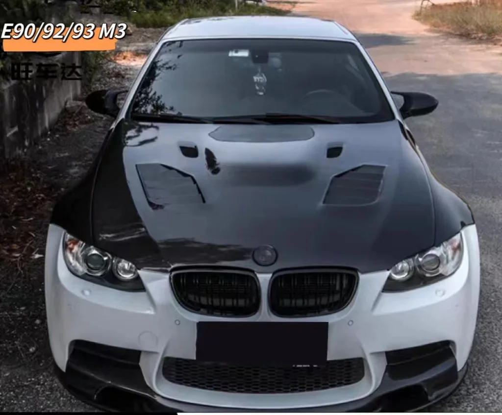 

MRD для BMW 3 серии E90 E92 E93 2005-2012 M3 только крышка двигателя, настоящее углеродное волокно, крышка капота автомобиля