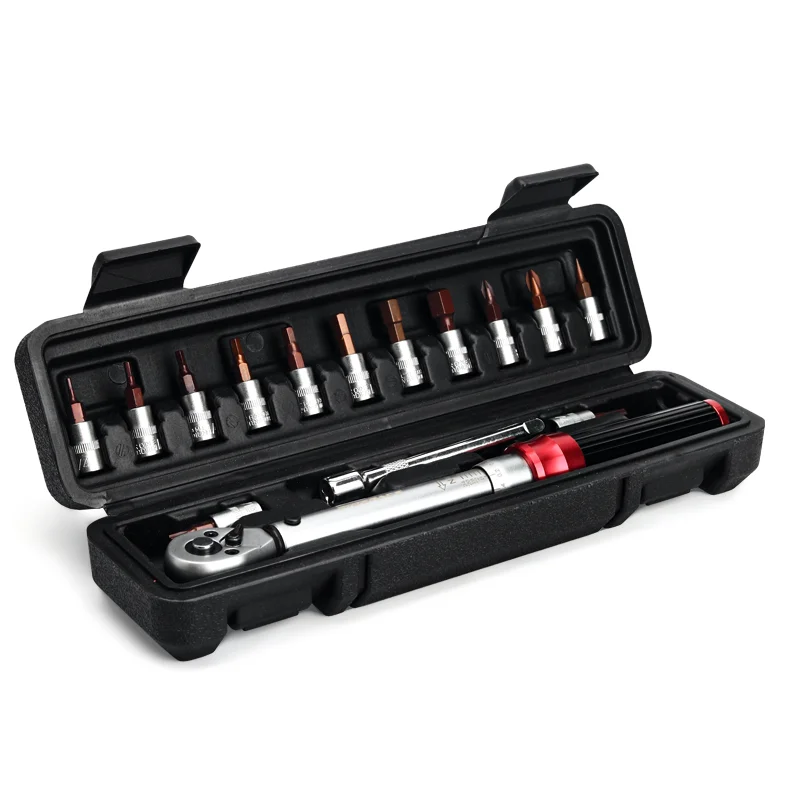 AliExpress riderace RIDERACE Bicycle Torque Wrench Set Bike Allen Key Tool 15Pcs 1/4" 2-24Nm Dual Direction Socket Spanner Pro Motorcycle Repair Kit