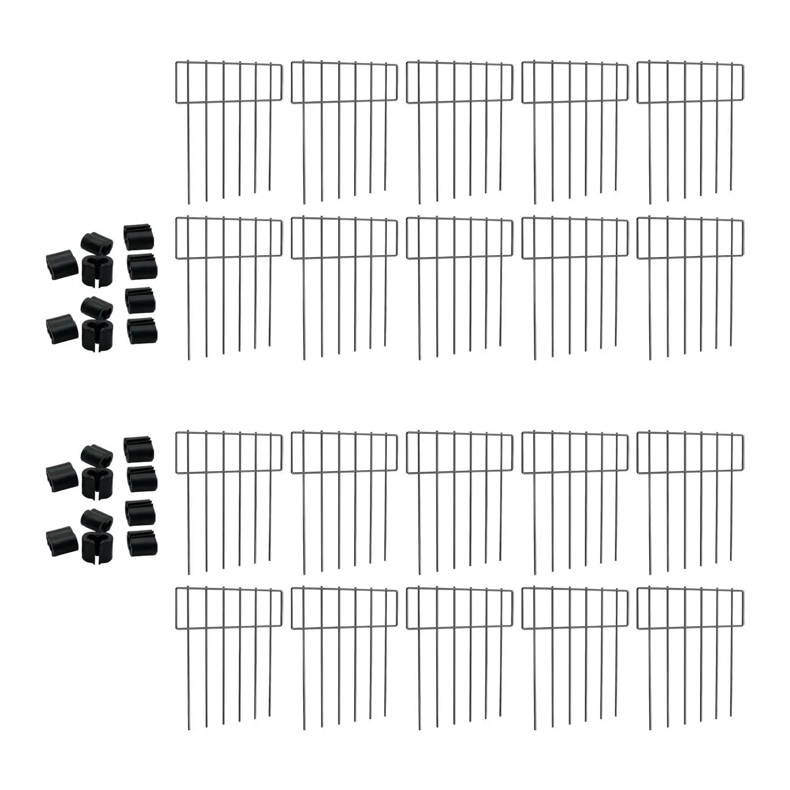 10 لوحات سياج حديقة مع أبازيم توصيل، حاجز حيوانات الفناء، سياج حديقة للبوابة، الشرفة، الحديقة،