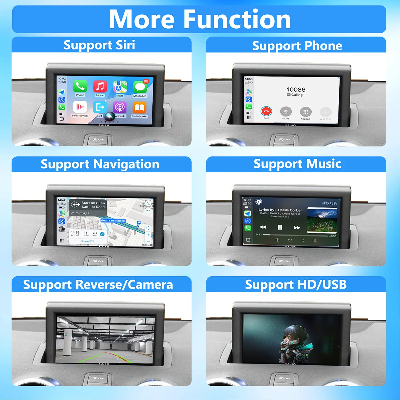 Wireless CarPlay Interface for Audi Q3 A1 2013-2018 RMC System with AirPlay Mirror Link Car Play Function Android Auto CMS