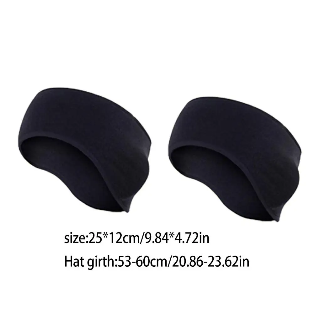 2 Stuks Warme Oorbeschermers Retro Fleece Comfortabele Matige Dikte Gemakkelijk Te Dragen Sport Haarband Goede Elasticiteit Oorkappen