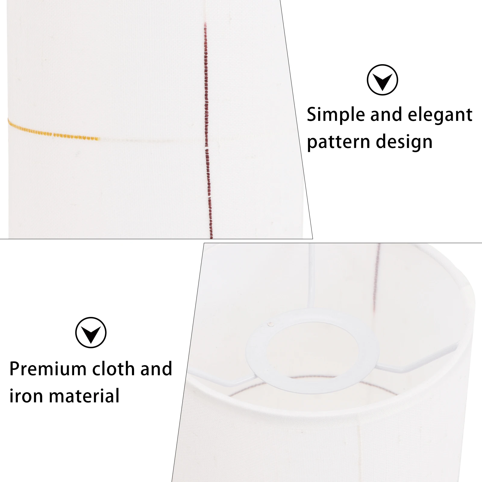 

Cylinder Cloth Lamp Shade Durable Inner Iron Bracket Simple Bedroom Hotel Study Decorative Lampshade Protective