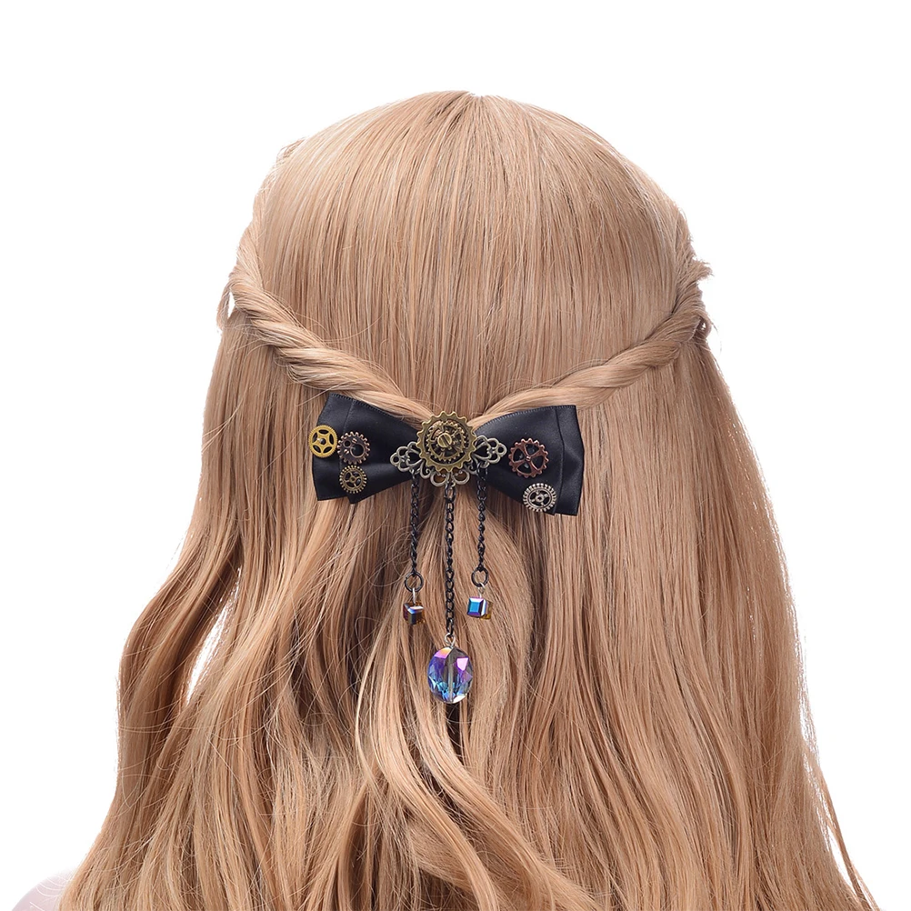 

Gear Duckbill Clip Billed Hair Barrette Bowknot Clips Accessories Hairpin Woman
