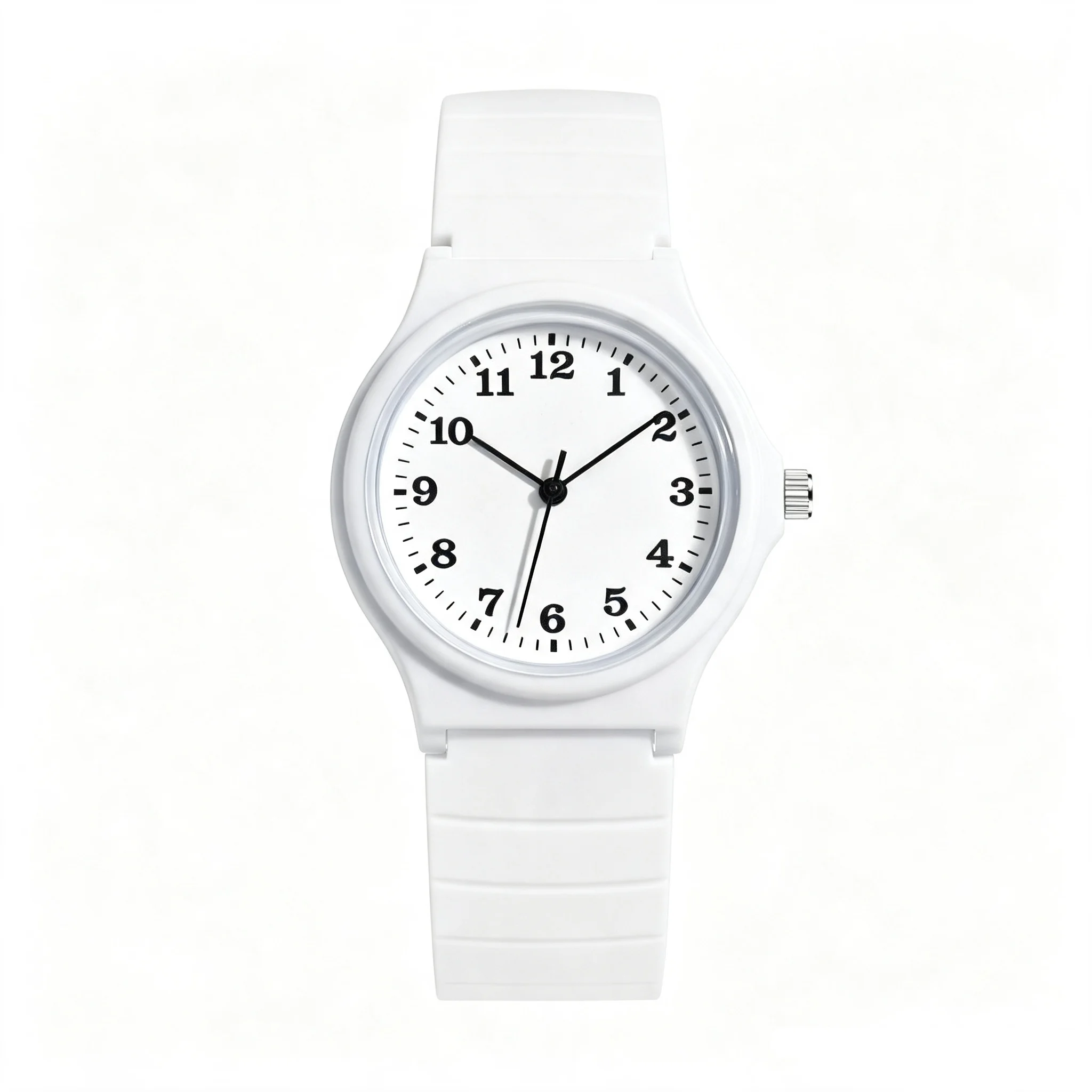 CL071 Small Case Kids Simple Plastic Watch Custom Logo Photo 4 Colors Student Wristwatch view 4