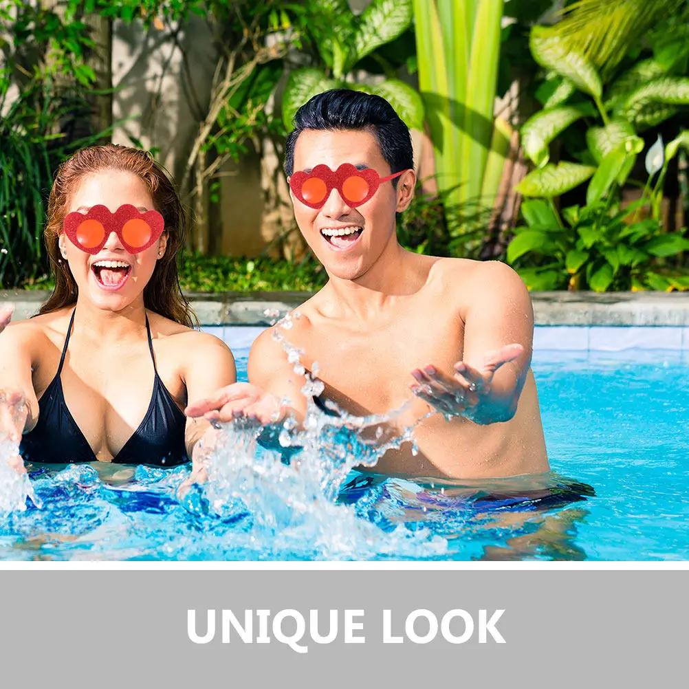 

1Set Valentine Day Heart Shaped Hair Band and Novelty Glasses Set Cute Party Accessories for Women Photo Props Valentine Decor