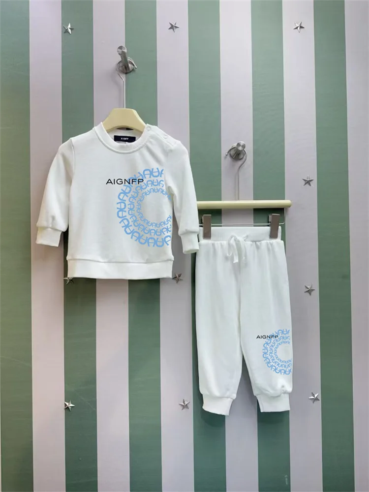 fashion Newborn Clothing winter 0-24 months Baby Hoodie Set letter print pullover Toddler Sweater pants 2Pcs Infant Outfits Fall