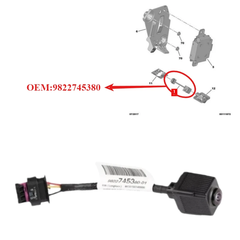 9822745380 CAMERA PANORAMIC VISION R8 for Peugeot 508 mk2 for Citroen DS3 Crossback DS7 Panoramic Camera
