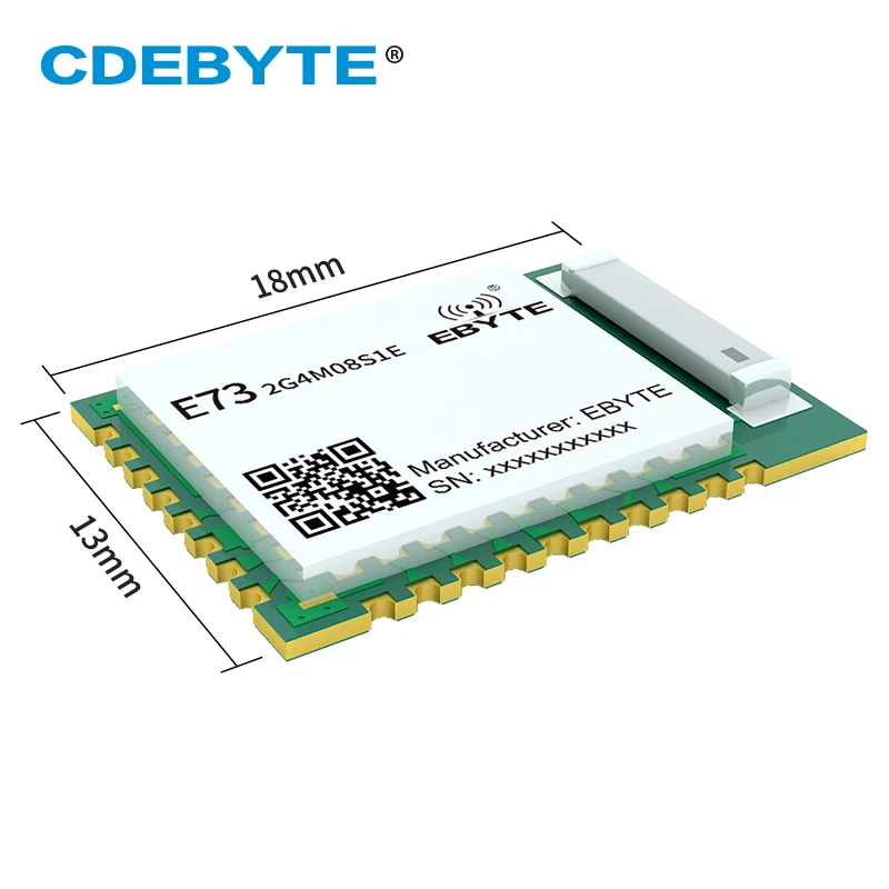 NRF52833 modulo RF 2.4GHz BLE 5.1 Mesh Thread ZigBee 8dBm CDEBYTE E73-2G4M08S1E ricevitore ricetrasmettitore Wireless per UAV Smart Home