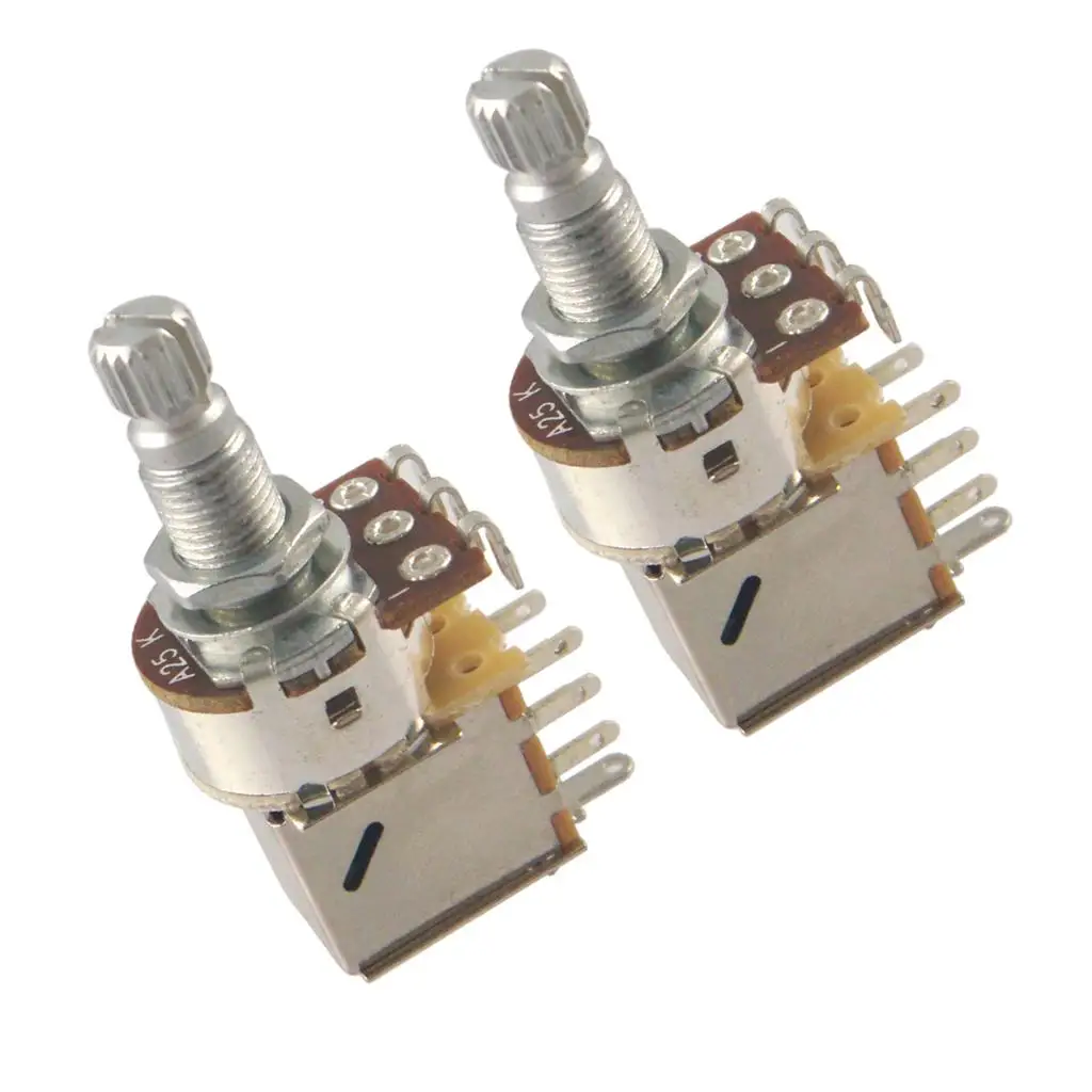 Split Shaft Guitar Potentiometer 18mm Metal Plastic Push Pull Audio Volume Control Pots for LP Replacement