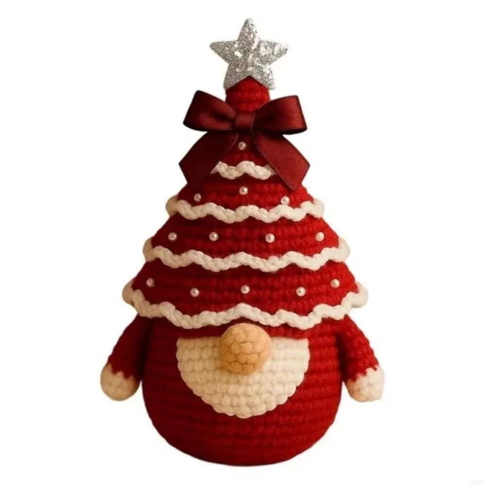 Cotton Yarns Crochet Christmas Tree Kit Handmade Step By Step Guide Crochet Gnomes Making Set DIY Set