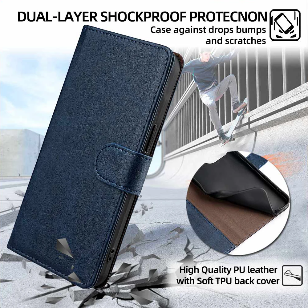 الأعمال الوجه قضية الهاتف المحمول ل TCL 505 502 501 50 SE XL 4G 50 5G الجلود غطاء للحماية الكاملة محفظة للعملة حقيبة الهاتف Funda