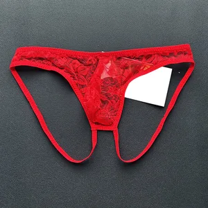 Transparente männliche Spitzen -Tangas, sexy Herren -Innenkleidung, Dessous -Shorts mit niedriger Taille, Tanga -Tanga 6 Hauptverkäufe Cueca für Trans -Männer - №2