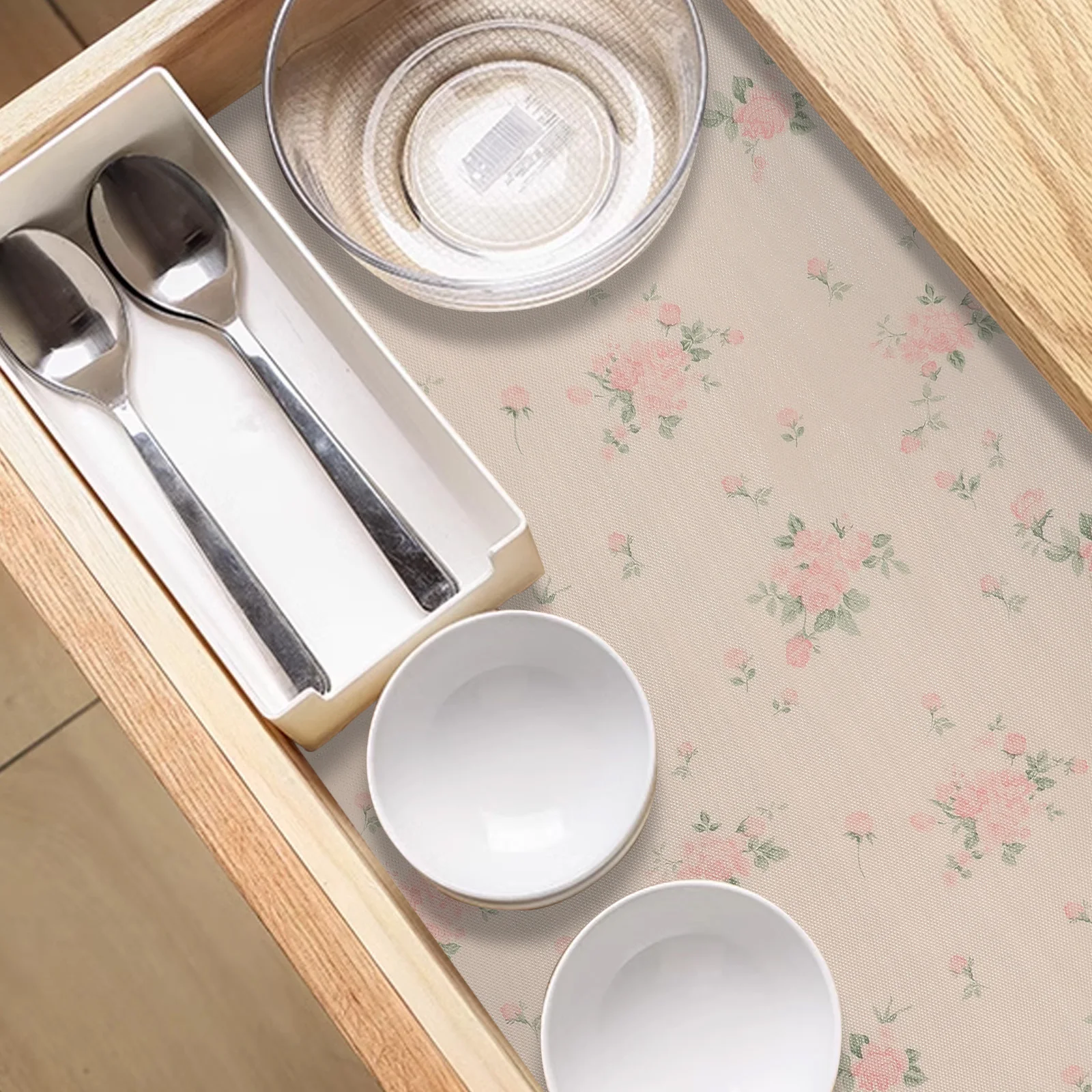 1 لفة مقاوم للماء عدم الانزلاق إيفا درج بطانة حصيرة لخزانة المطبخ الجرف الثلاجة خزانة التخزين المنظم الوسادة #3