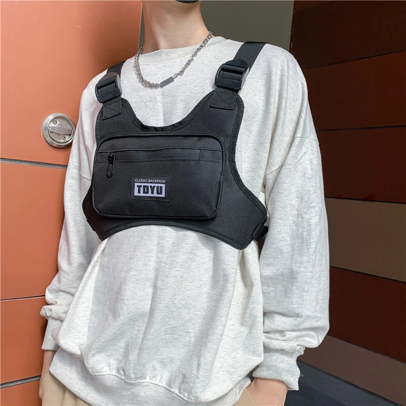 Tactical Chest Bags For Men Canvas Fashion Men Bag Outdoor Casual Designer Fashion Vest Bag Hiphop Cool Leisure Waist Pack