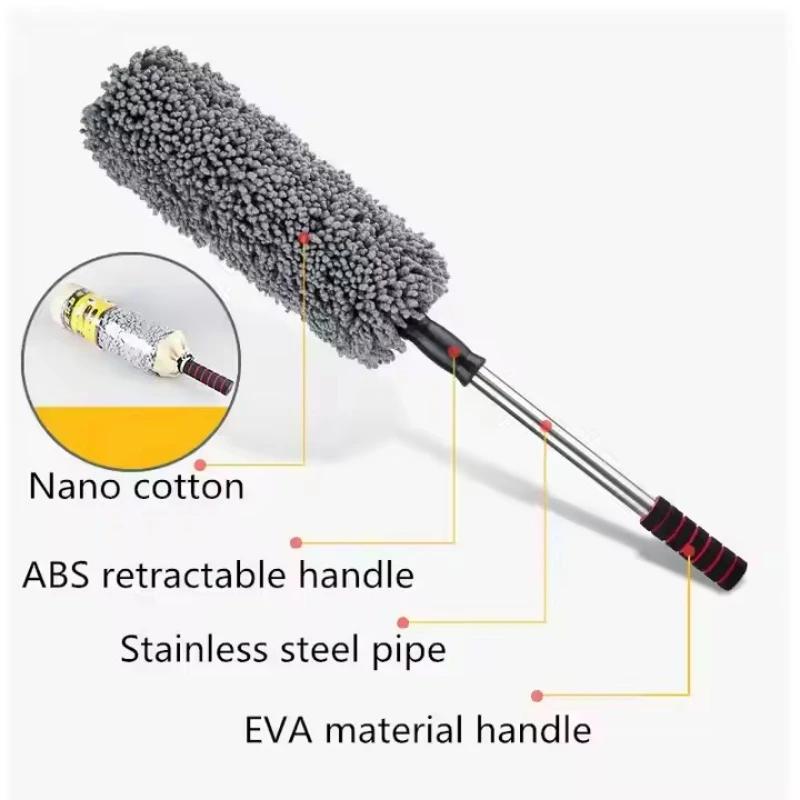 Microfiber Multipurpose Car Wash Brush Duster for Car Exterior & Interior Detailing at Home
