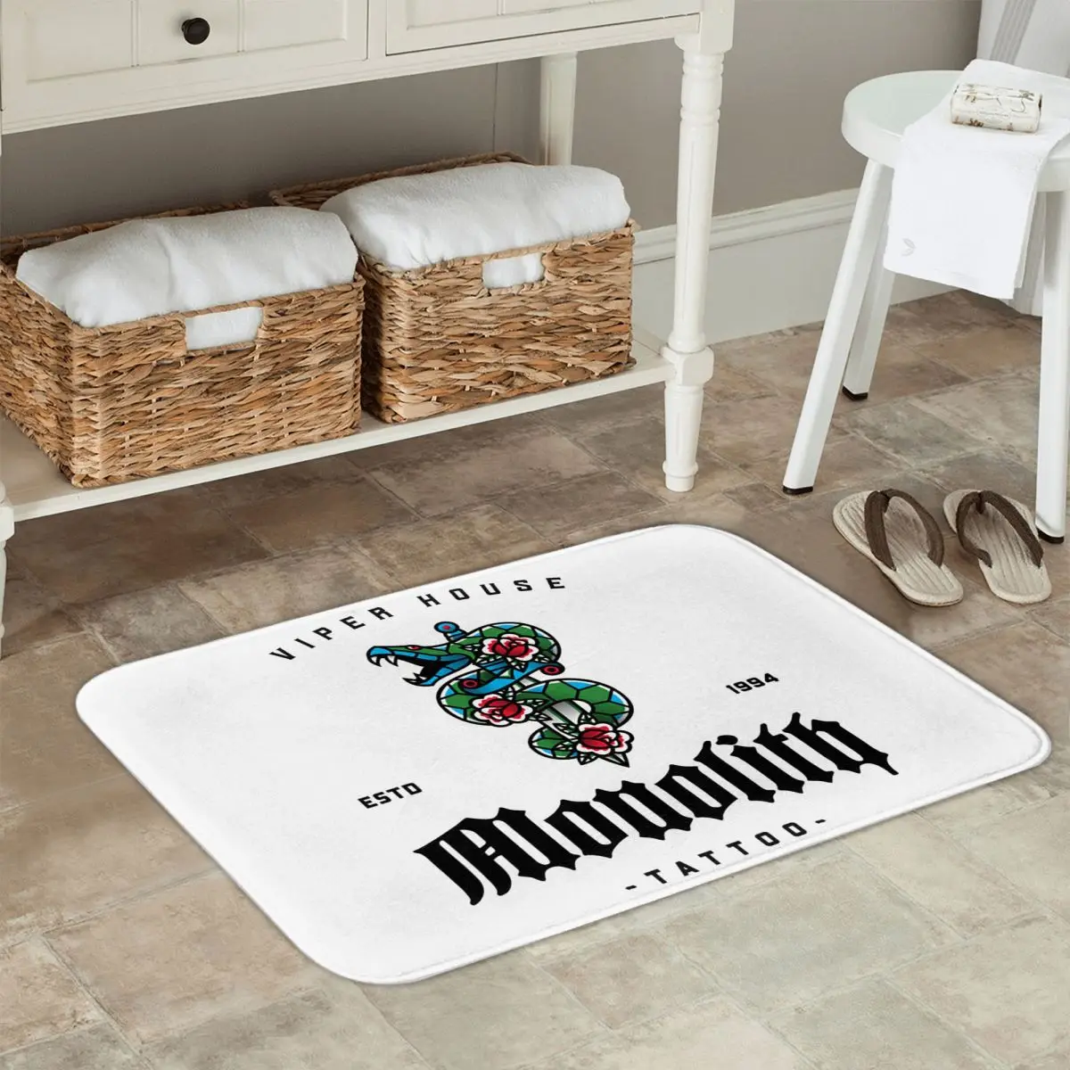 Viper House Tattoo Shop Urban Streetwear Non-slip Doormat Floor Mat Carpet Rug for Kitchen Entrance Home Bedroom Footpad Mats