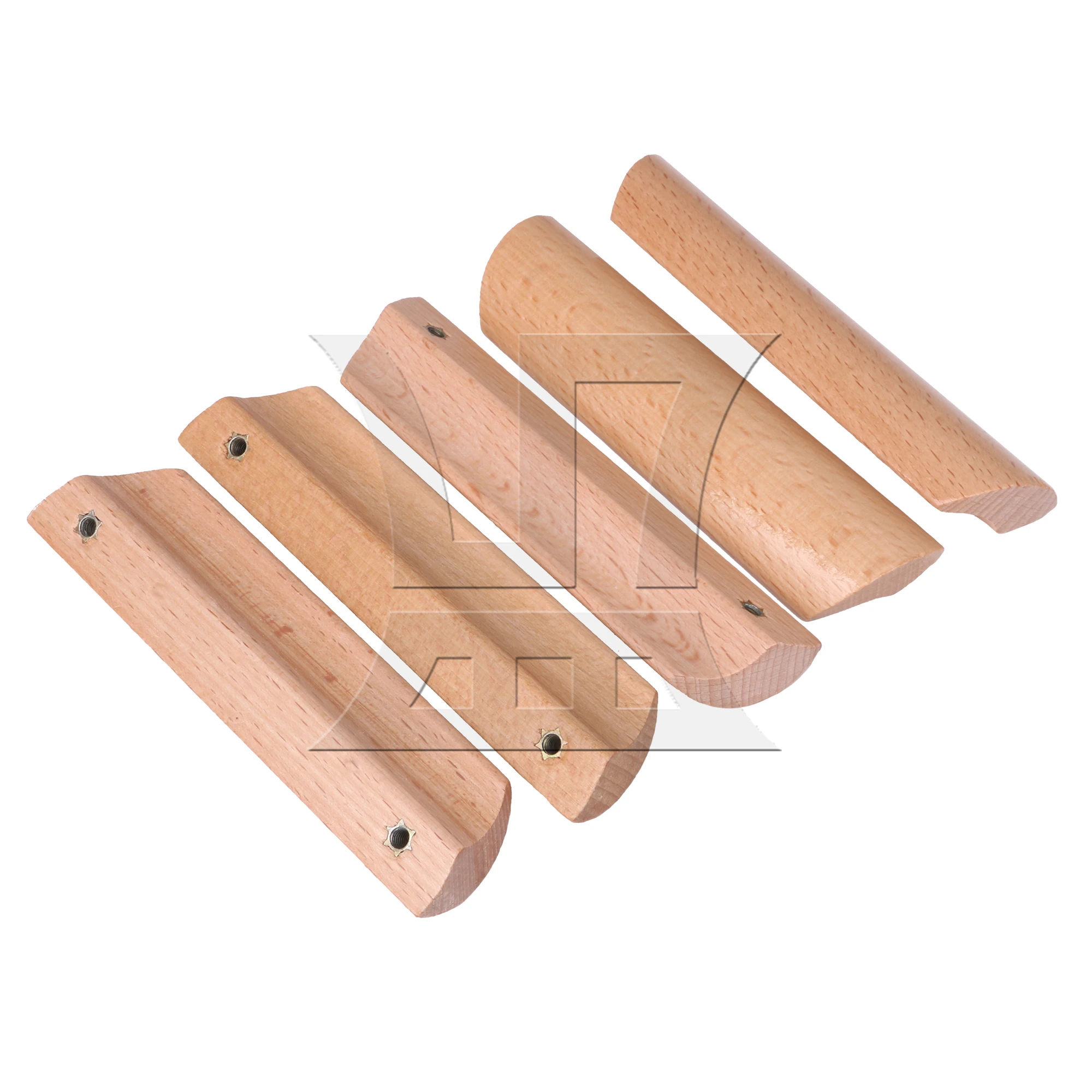 

CNBTR 1pc Furniture Finger Edge Pull Hole Distance 96mm Wood Color For Drawer Cabinet Handle