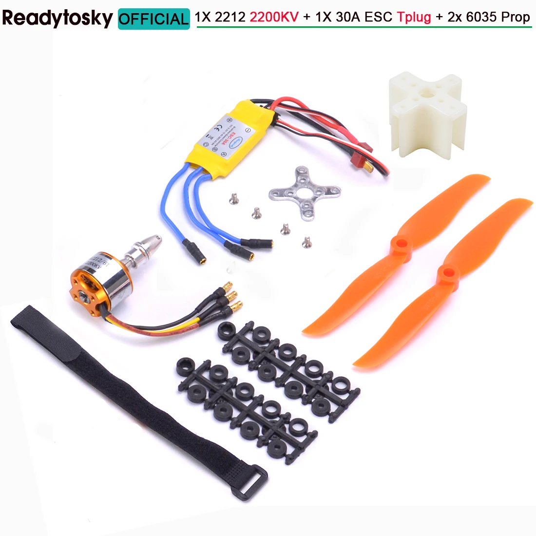 A2212 2212 1400KV 2200KV Bürstenloser Motor 30A ESC SG90 9G Micro Servo 6 Zoll / 8 Zoll Propeller für RC Starrflügelflugzeug Hubschrauber