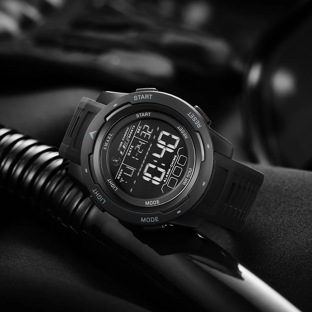 SMAEL 8105 Men's Digital Sport Watch - 50M Waterproof LED Backlight Alarm Stopwatch Chronograph Shock Resistant - view 5