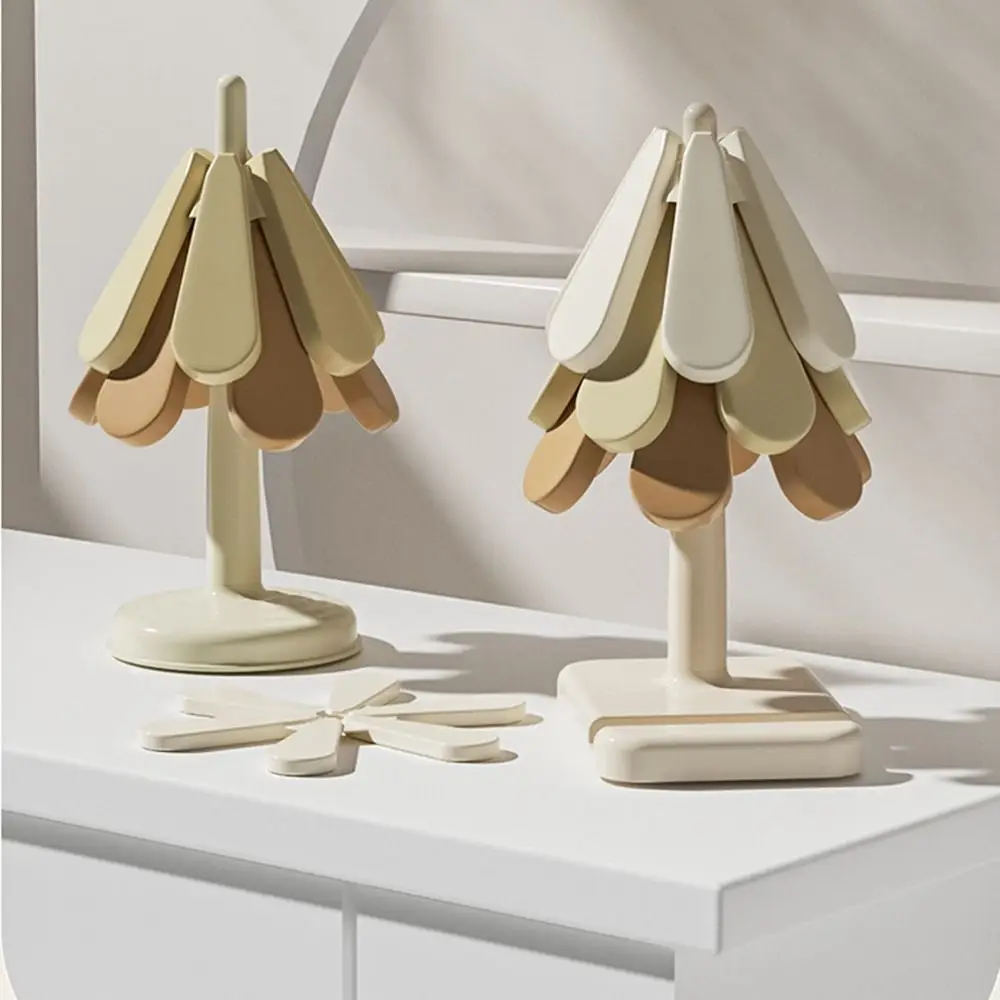 Cowijk-Ensemble de gobelets pliables en silicone en forme d'arbre, protection de table en polymères, étanche, décoration de cuisine et de maison, TriSALE, degrés de chaleur, clics