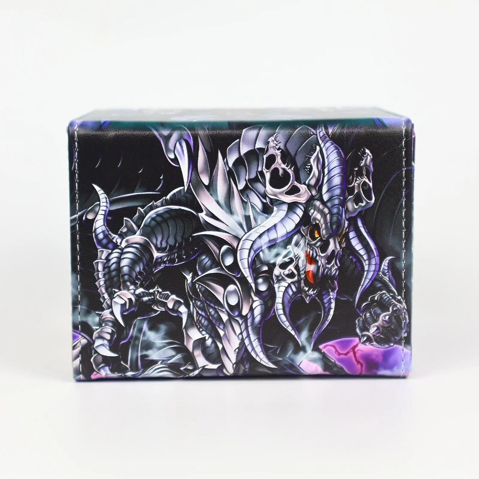 Yu-Gi-Oh! DIY Archfiend of Gilfer Board Game Leather Magnetic Card Box Chaos Dragon Game Card Storage Box Side Placement 100+