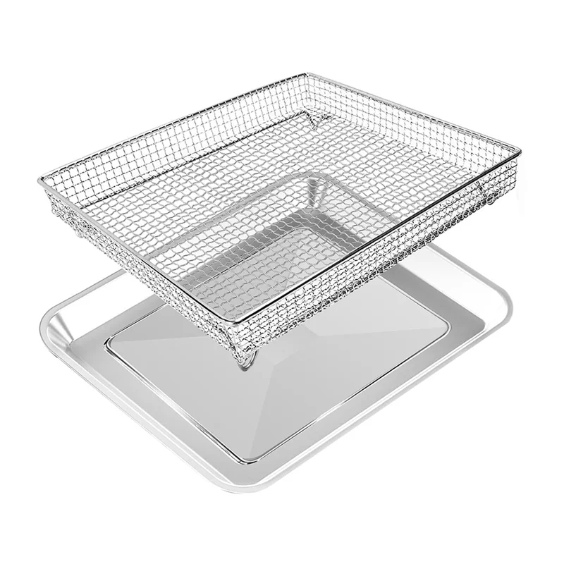 ABGG-Air Fryer Basket Tray For Cuisinart TOA-60 TOA-65 TOA-70 Air Fryer Steel Basket Wire Rack Accessories Parts