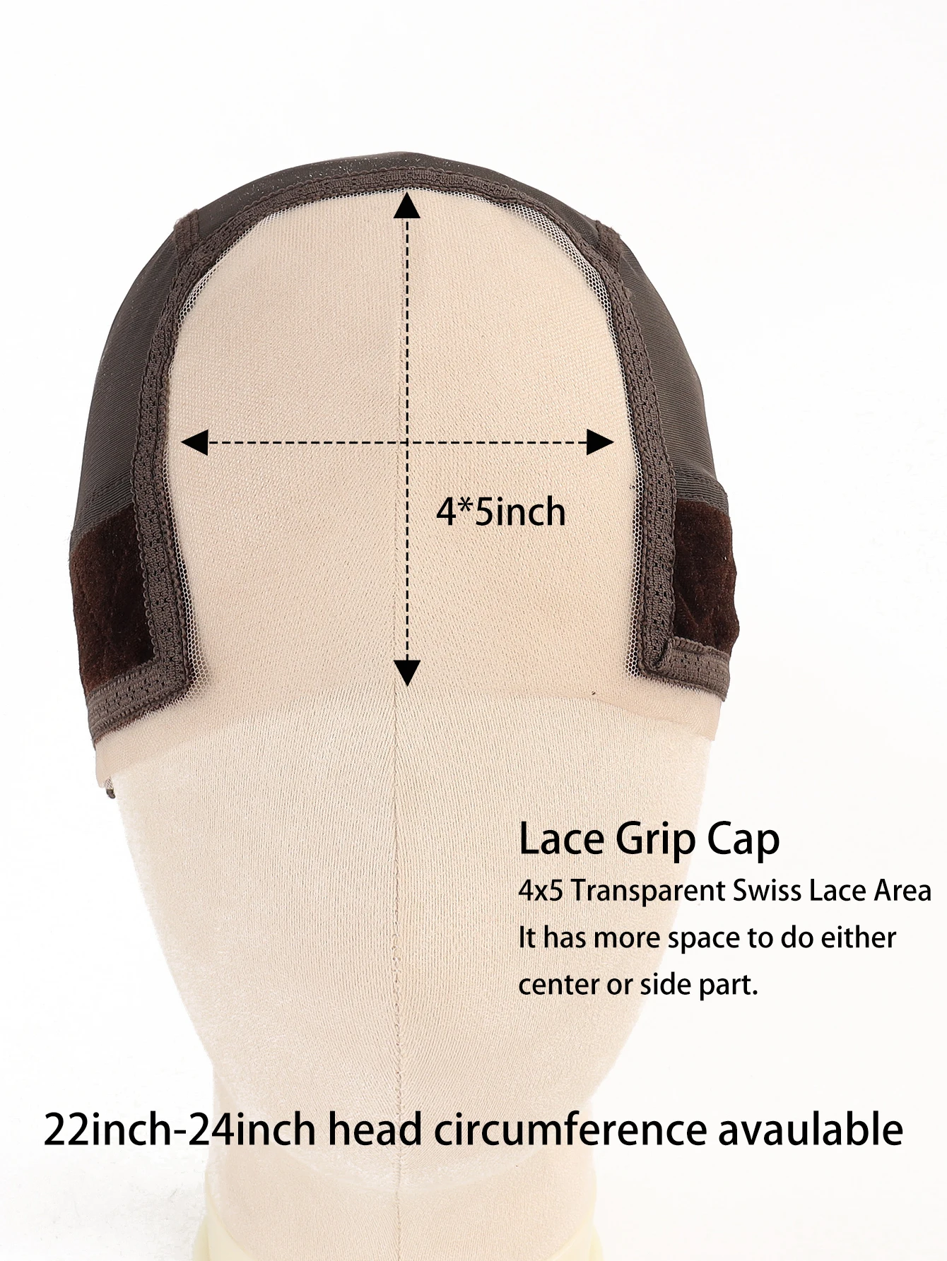 Vrouwelijke hoofdband pruik cap Hd kant pruik cap voor pruik maken U-deel pruik caps met verstelbare fluwelen pruik grip om pruik naakt haarnet te dragen